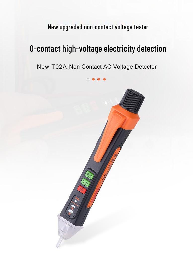 T02A Smart berührungsloser Induktions-Teststift für Elektriker: Erkennung von stromführendem/Neutralleiter und Bruchstellensuche