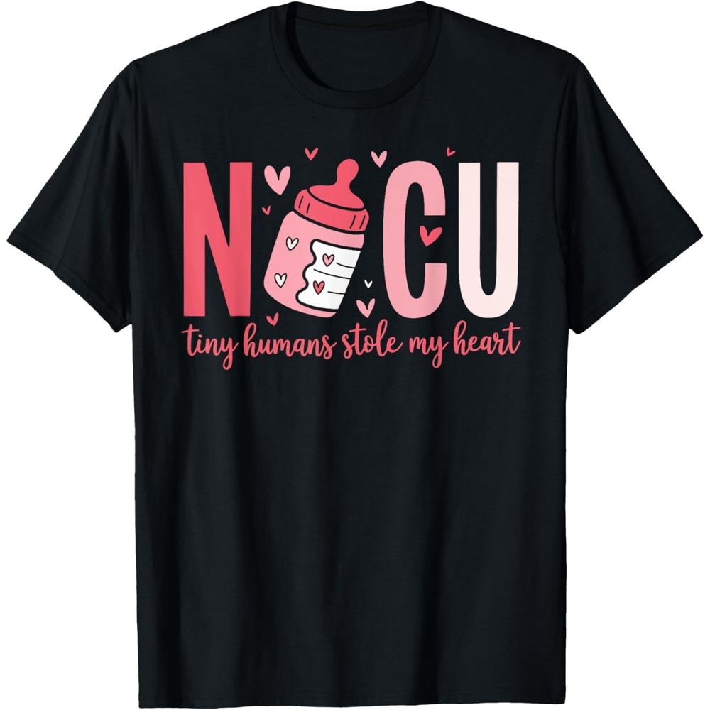 NICU Nurse Tiny Humans Stole My Heart Valentine s Day T Shirt XXL чёрный