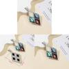 Shell Embellished Diamond Shape Necklace Pendant With Jewelry Accessory For Fashion Enthusiasts