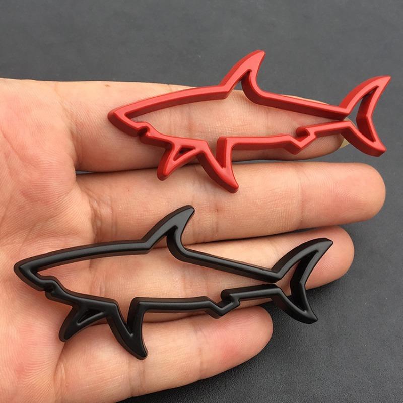 3D Metal Car Styling Sticker Hollow Fish Shark Emblem Badge Decals Automobiles Motorcycle Computer Fuel Cap Accessories 2025