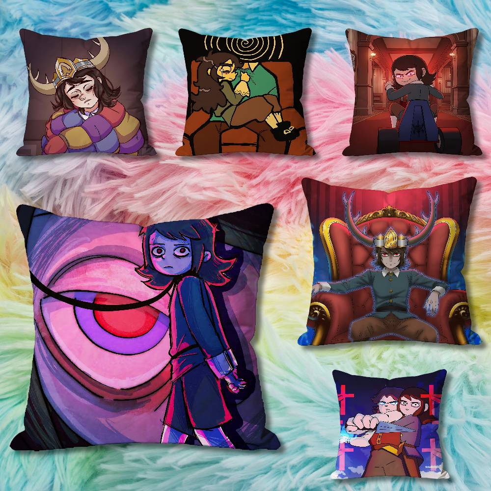 HHaunted HHotels Abaddon Anime Celebrity Merchandise AllMatch Printed Pillow Case Sofa Car Office Room Decoration Protector