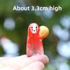 Face No Man Holding Umbrella Sitting Posture Hat Mini Model Ornament Desktop