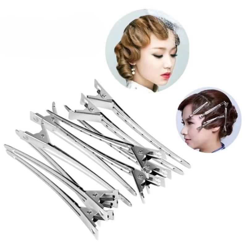 10Pcs/Set Clip Handle Salon Invisible Hair Clips Duck Hairpins Women Fashion Hairs Tools Girl Haircut Headwear Styling Tool