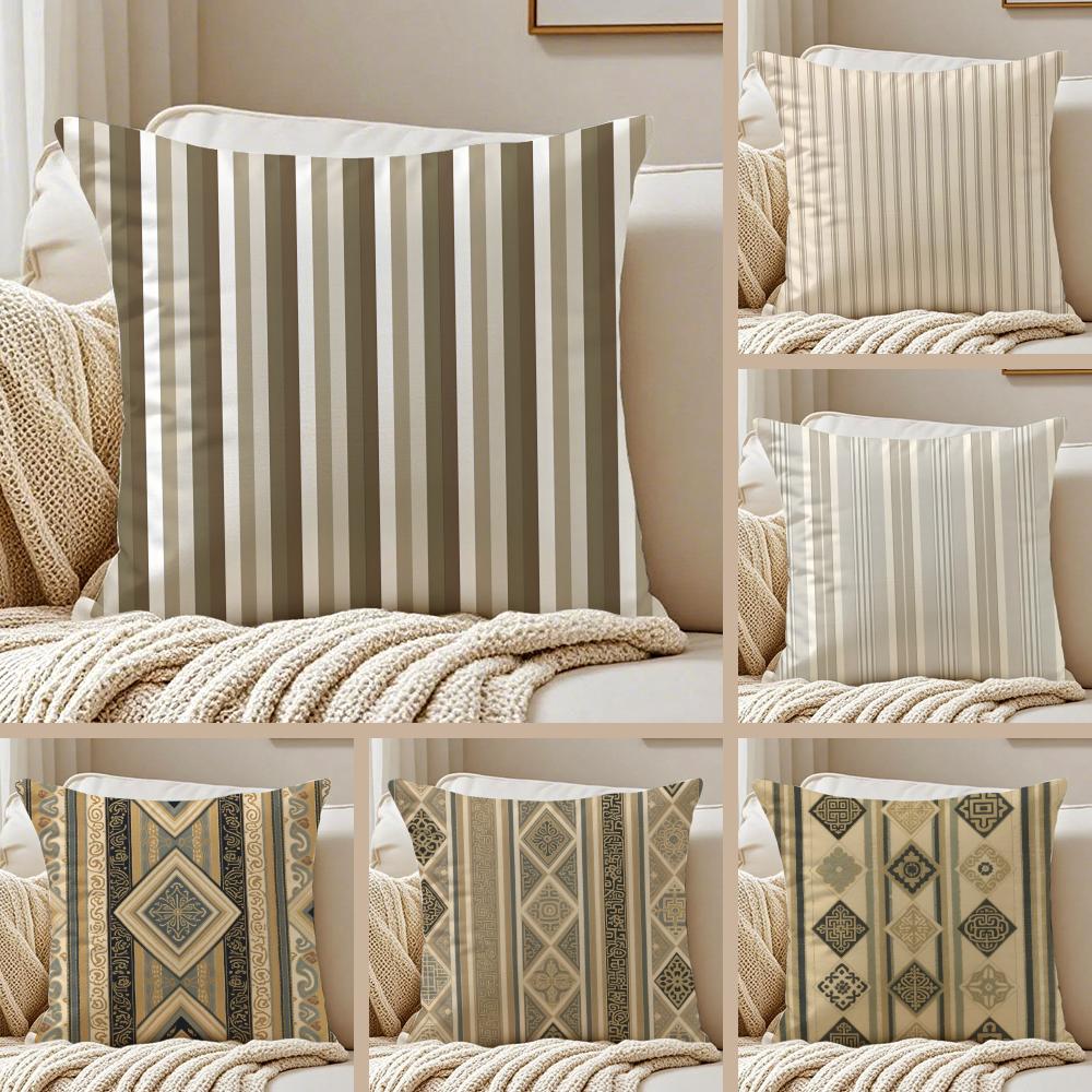 simple Elegant Retro check pattern Cushion Cover Pillowcase Antidustmite living Room Sofa Decor Cushion Room