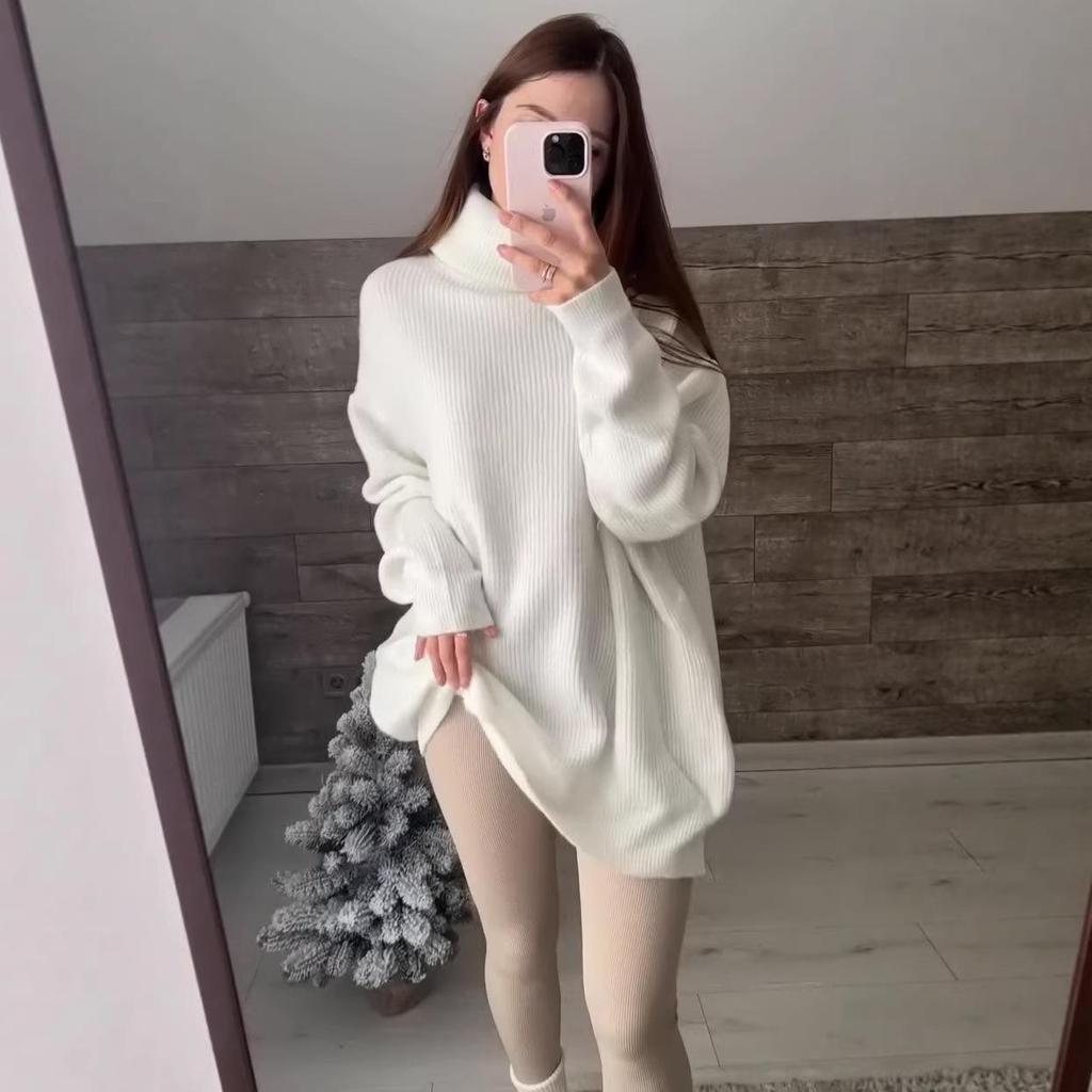 2026 Autumn European Women's High Collar Knit Sweater
