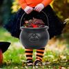 High Halloween Decorations Witch Bucket Witch Cauldron Decoration Prop Spooky Halloween Table Centerpiece Candy Holder for Irish