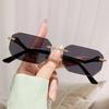 Leopard Style Frameless Sunglasses With Uv400 Protection For Stylish Outings And Driving