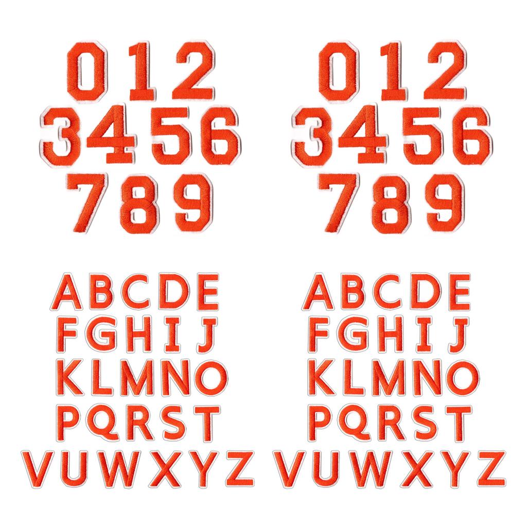 Pack Of 72 Embroidered Alphabet Number Patches Durable Iron On Applique For Clothing Bags DIY Crafts