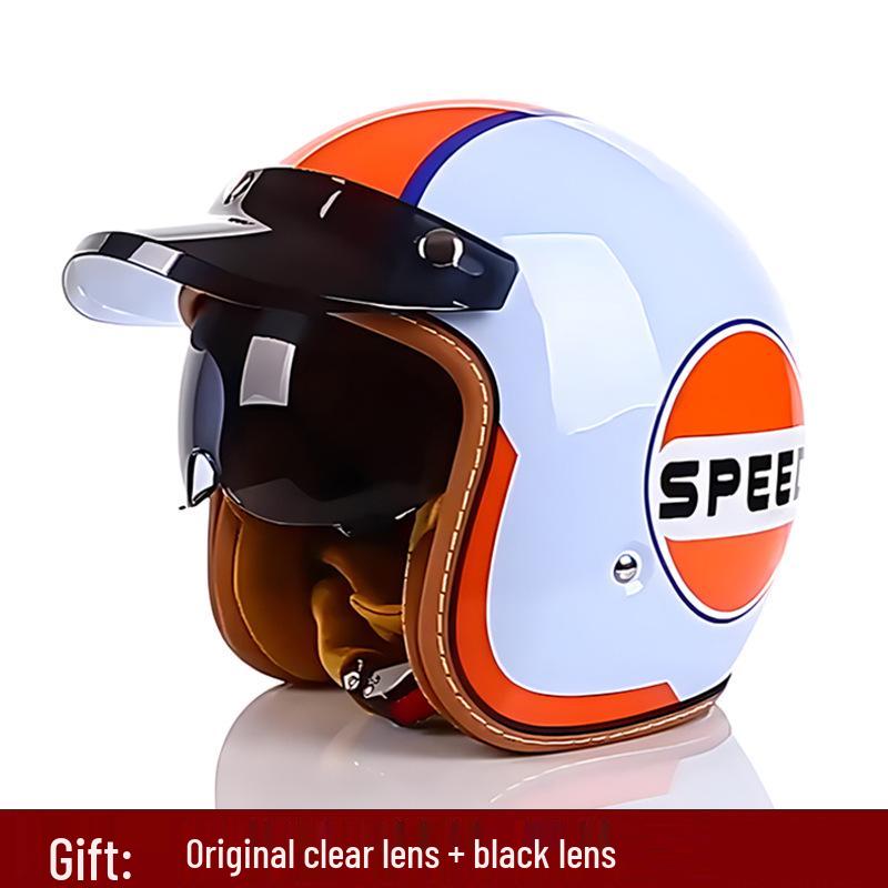 Best-Selling 3/4 DOT Motorcycle Helmet for Men & Women – Retro Scooter/Moped/Cruiser Style