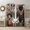 Set Of 2 Versatile Polyester Transparent Curtains Home Decoration Cute Cats Use Bedrooms Living Rooms Curtain Ideal For Great Room