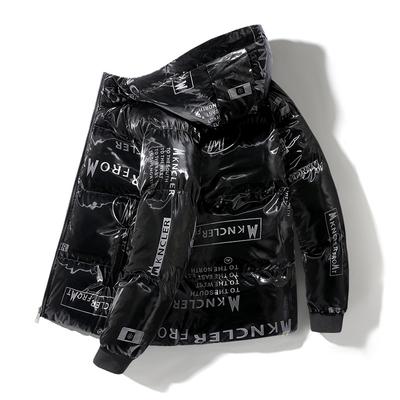 Veste matelassée épaisse et tendance pour homme, vêtement d'hiver rembourré, grande taille, décontractée, ample et brillante