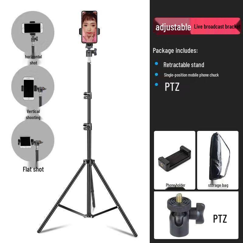 Multifunctional Phone Holder: Bluetooth Remote Selfie Stick & Floor Tripod for Live Streaming
