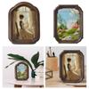 Retro Resin Photo Frame Hand Painted Decorative Elegant Old Fashioned Tabletop Display for Office