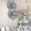 10pcs Silver Disco Balloon 4D Round Balloon Disco Balloon Decorations Bachelorette Party Birthday Party Supplies Party Background Decoration Balloons