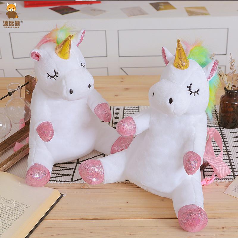 Unicorn Backpack For Kids With Plush Material And Weightreducing Design For Preschool And School Use