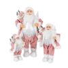 Christmas Decorations pink Santa Claus Dolls Standing Christmas Figurine Holiday Decoration Ornaments Layout Window Decoration