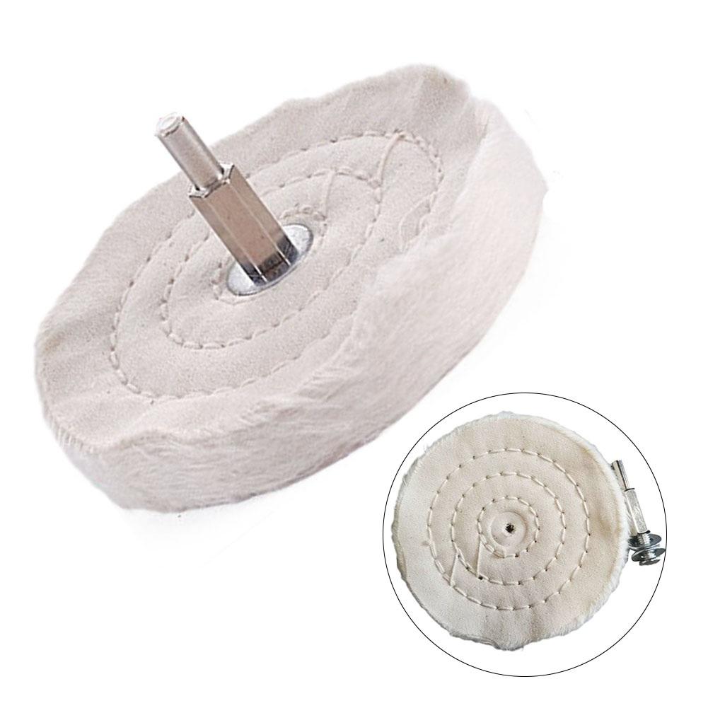 1pcs 50/65/75/100mm Cloth Polishing Mop Wheel Pad With 6mm Connecting Rod For Power/Battery Drill Buffing Grinder Power Tool
