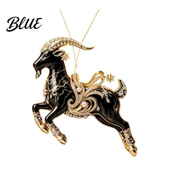 Compact Tree Ornaments for Restaurants Black Goat Christmas Hanging Ornament 2D Acrylic Festive Clear Pattern Pendant Pendant Decorative Car