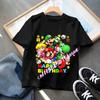 Cartoon Super Marios Children Birthday Number TShirt Clothes Party Figure Print Boys BabyTShirt Blue Short Sleeve Tops Tee Gift
