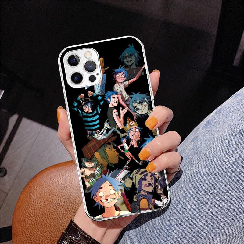 Gorillaz Anime Phone Case For iPhone 17 Air 16 Pro Max 16E 15 + 14 Plus 11 12 13 Mini 7 8 SE Gift Print Cover Fundas 17 Air 16 P