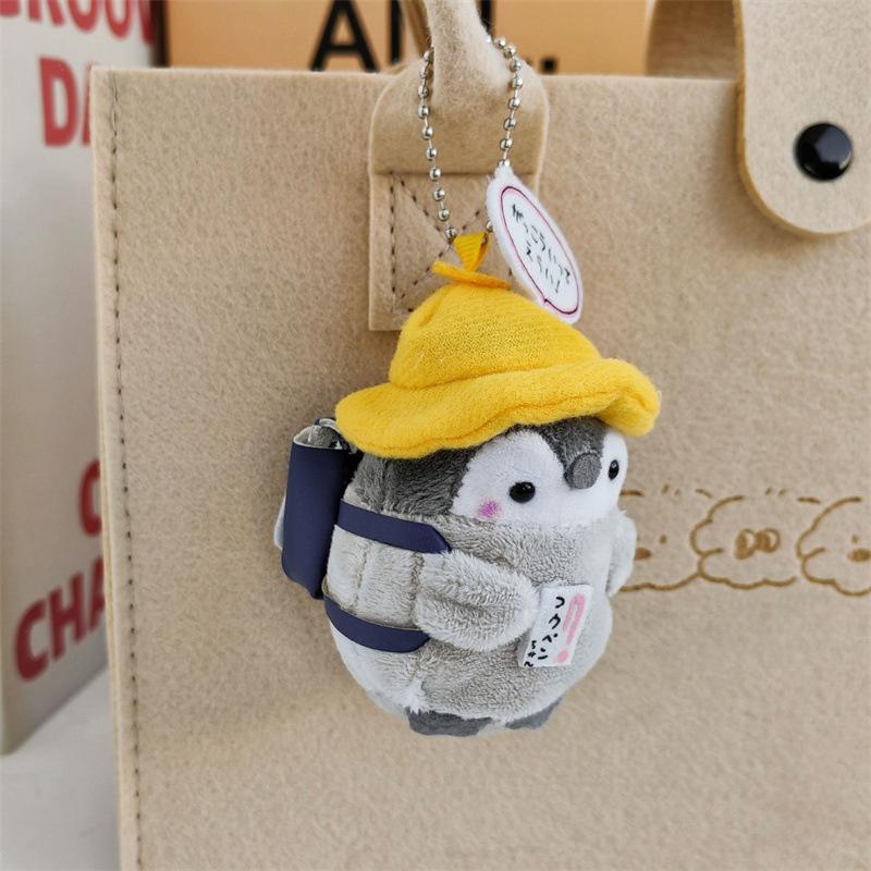 Cute Drag Penguin Plush Animal Bag Keychain Pendant Coin Wallet Car Key Plush Pendant