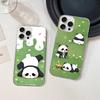 Anime Panda Water Ripple Phone Case For iPhone 17 16 11 12 13 14 15 Pro Max Plus Back Cover
