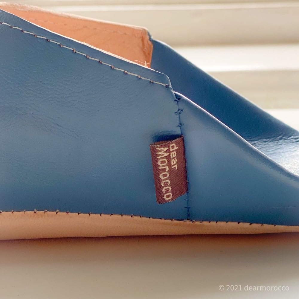 Simple Babouche Light Navy [dear Morocco] Bag, (18.0 Cm)