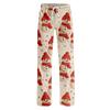Women's Casual Christmas Print Pants Loose Fit Holiday Trousers