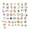 Cute Japanese Animal Squad Journal Stickers - 50 Sheets of Puppy & Rabbit Cartoon Designs for Creative Decoration