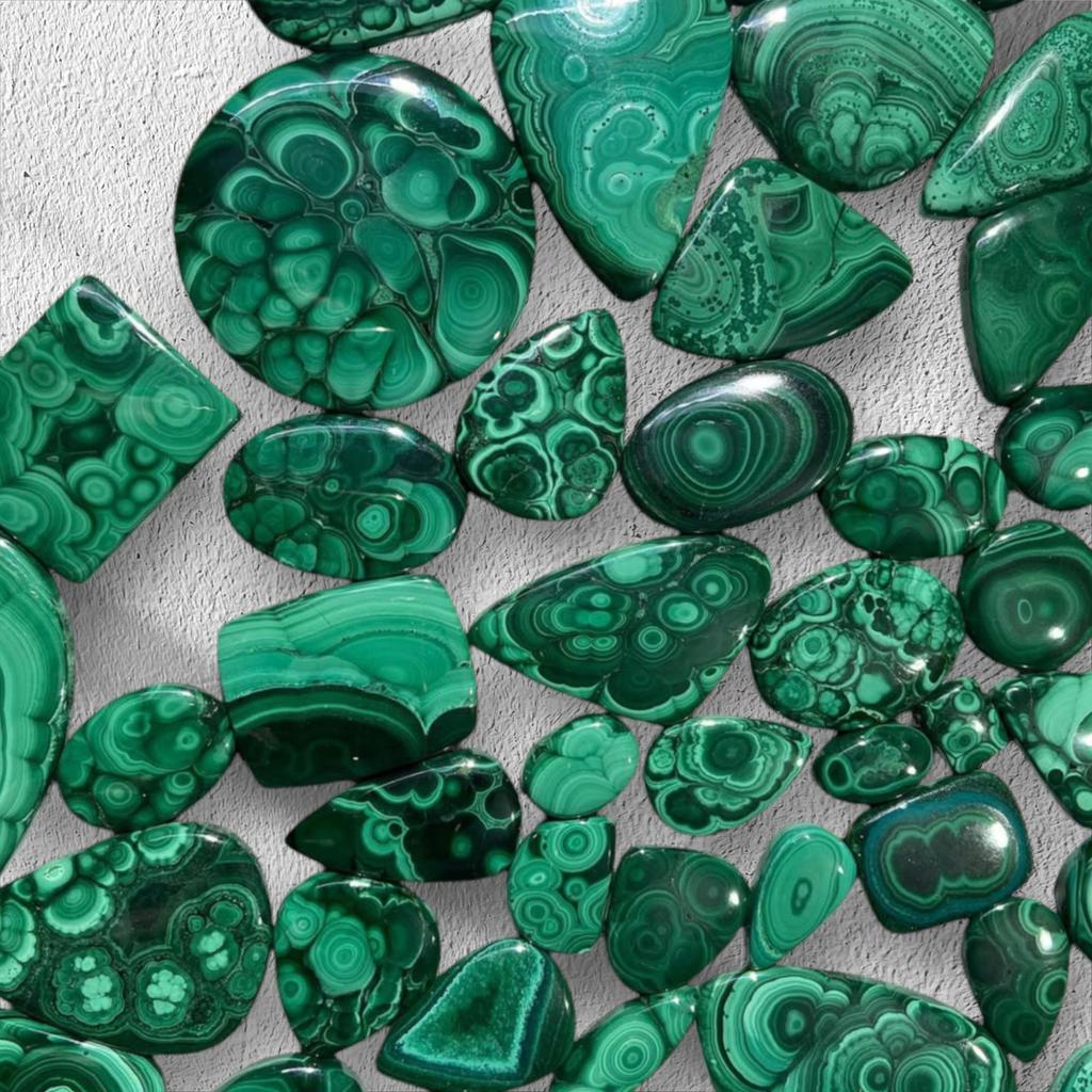 Natural Hand Polished Cabochon Lot, Mix Malachite Lot, Designer Green Malachite Cabochon Gemstone, Malachite For Making Jewelry Pendent.