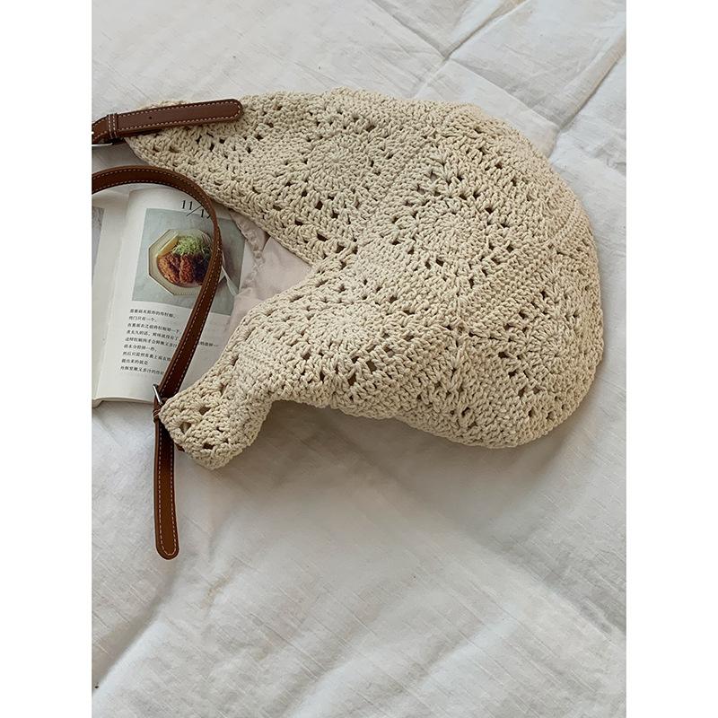 

Niche hollow woven bag women s new summer fashion tote bag large capacity messenger bag