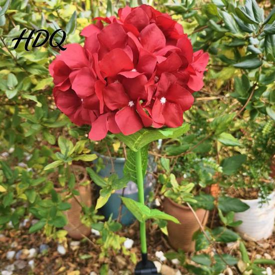 Solar Powered Garden Lights Fairy Hydrangea Light LED Outdoor Stake Lights Waterproof Decorative Tree Artificial Flower Light for Path Yard
