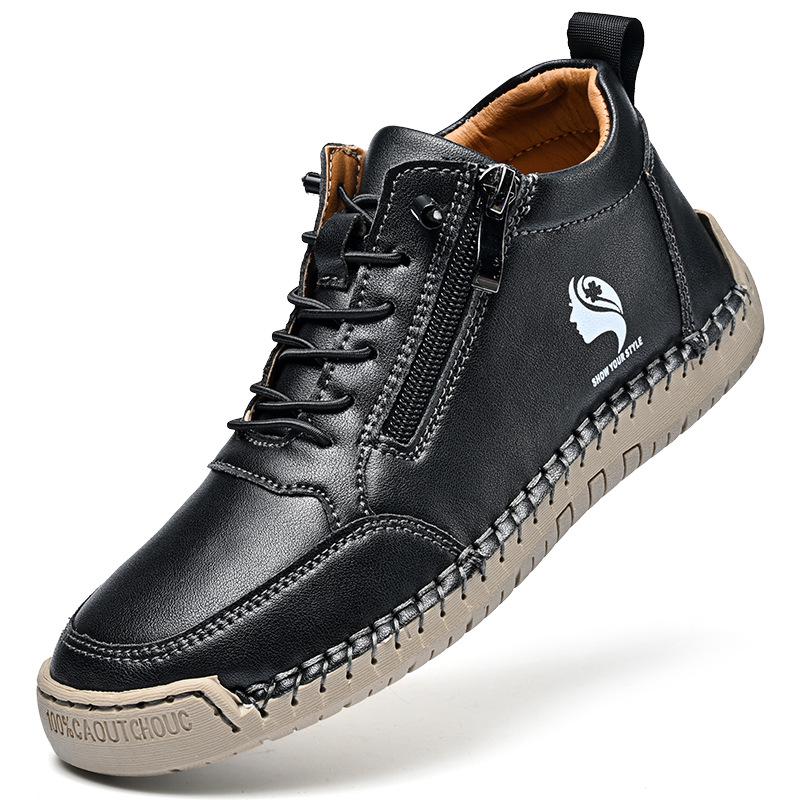 Pink Leather Sneakers Women Shoes Leather Loafers Shoes for Women Casual Shoes Hand Sewing Platform Loafers Woman Driving Shoes