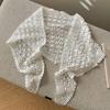 Embroidered Lace Triangle Scarf Transparent Skirt Curtain Simple Embroidered Flower Scarves  Travel