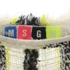 MSGM Feito na Itália Shorts de tweed com padrão listrado 40 Branco etc. Usado Masculino