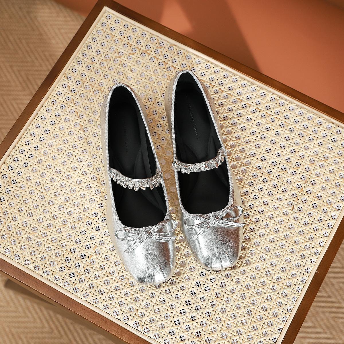 

796-3 туфли-одинарки на плоской подошве с квадратным носком и стразами, новые банкетные туфли-одинарки, свадебные туфли, туфли-одинарки с неглубоким вырезом и скрытой платформой, на низком каблуке 40 серебряный