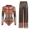 2026 European & American Cross-Border Spring/Summer Women's Loose Two-Piece Printed Swimsuit