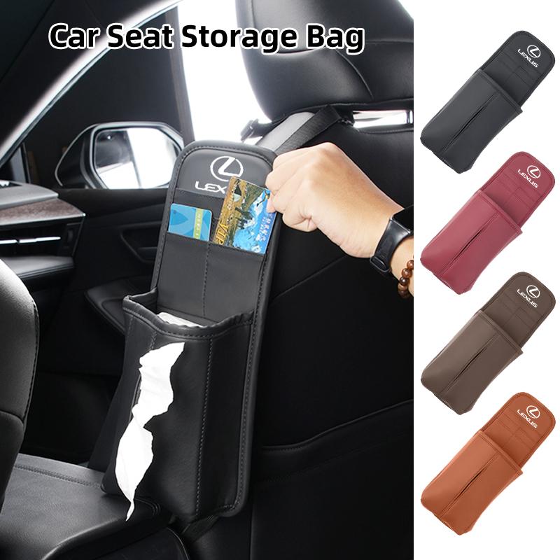 Boîte à mouchoirs pour siège de voiture Sac de rangement pour essuie-tout en cuir Accessoires pour Lexus CT200h ES250 ES300h IS250 IS200 GS300 GX470 GS460