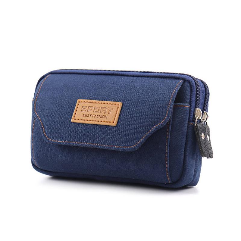 Herren Leder & Canvas Multifunktionale Hüfttasche für Baustellen