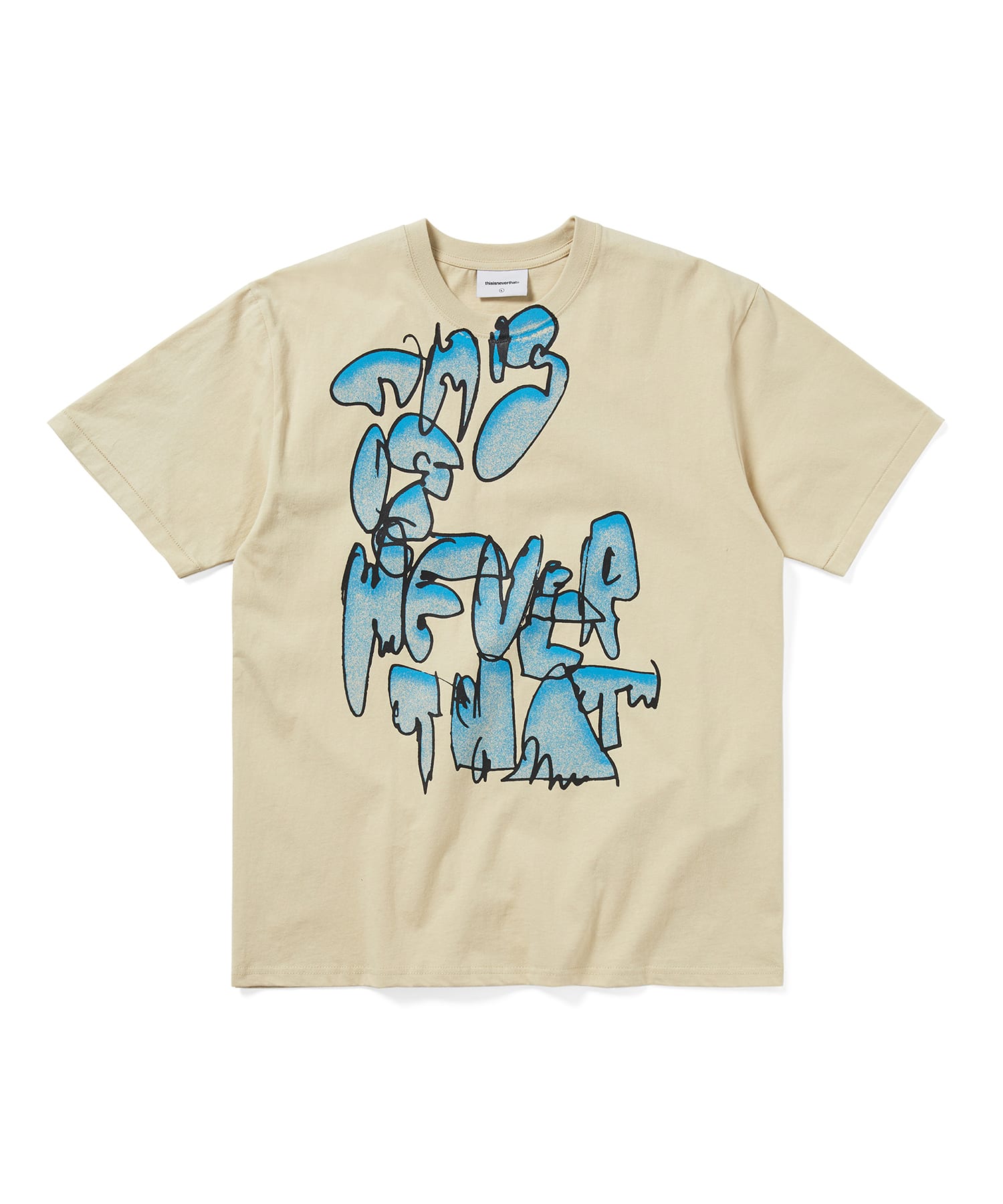 This Is Never That Graffiti Tee Pale Lime M