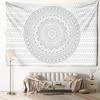 Abstract Grey Mandala Tapestry Wall Hanging Art Bohemian Psychedelic Hippie Tapiz Aesthetics Room Home Decor Background Fabric