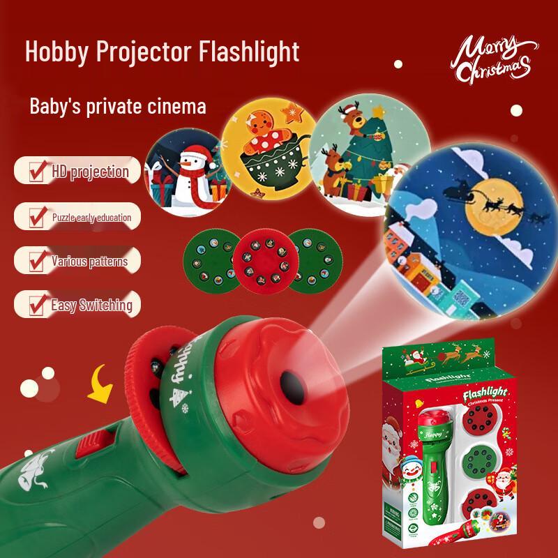 Christmas Kids Cartoon Projection Flashlight