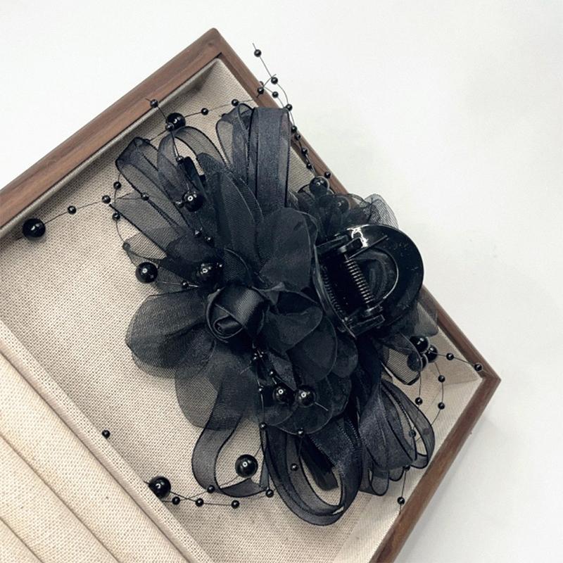 

Темперамент Сетка Бант Бусина Кисточка Женский Хвост Акула Зажим Девушка Головной Убор Аксессуары чёрный