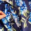 Summer Elegant Short Sleeve A Line Shirt Dresses Women's Turn Down Collar Vintage Leaves Print Runway Belt Midi Dresses