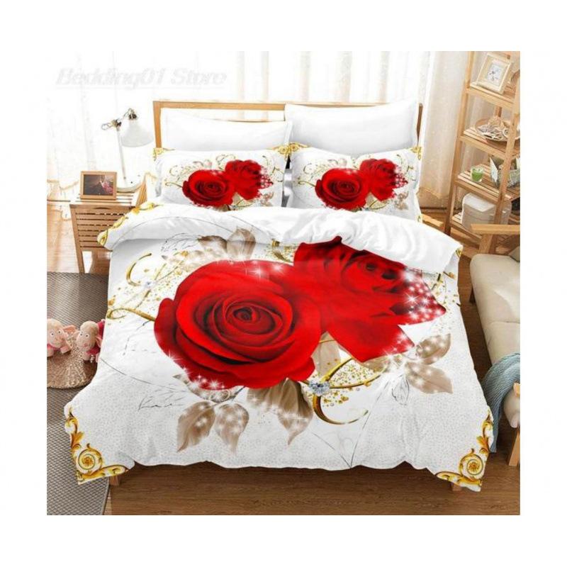 Bedding Three-Piece Digital Printing Home Textile Quilt Cover Bed Sheet