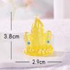 Luminous Cartoon Castle Car Ornaments Castle Resin Small Accessories