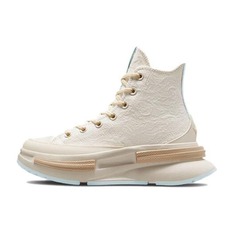 Converse Run Star Legacy CX Platform Swirl Jacquard High Top Canvas Shoes Unisex Sneakers Beige A03507C