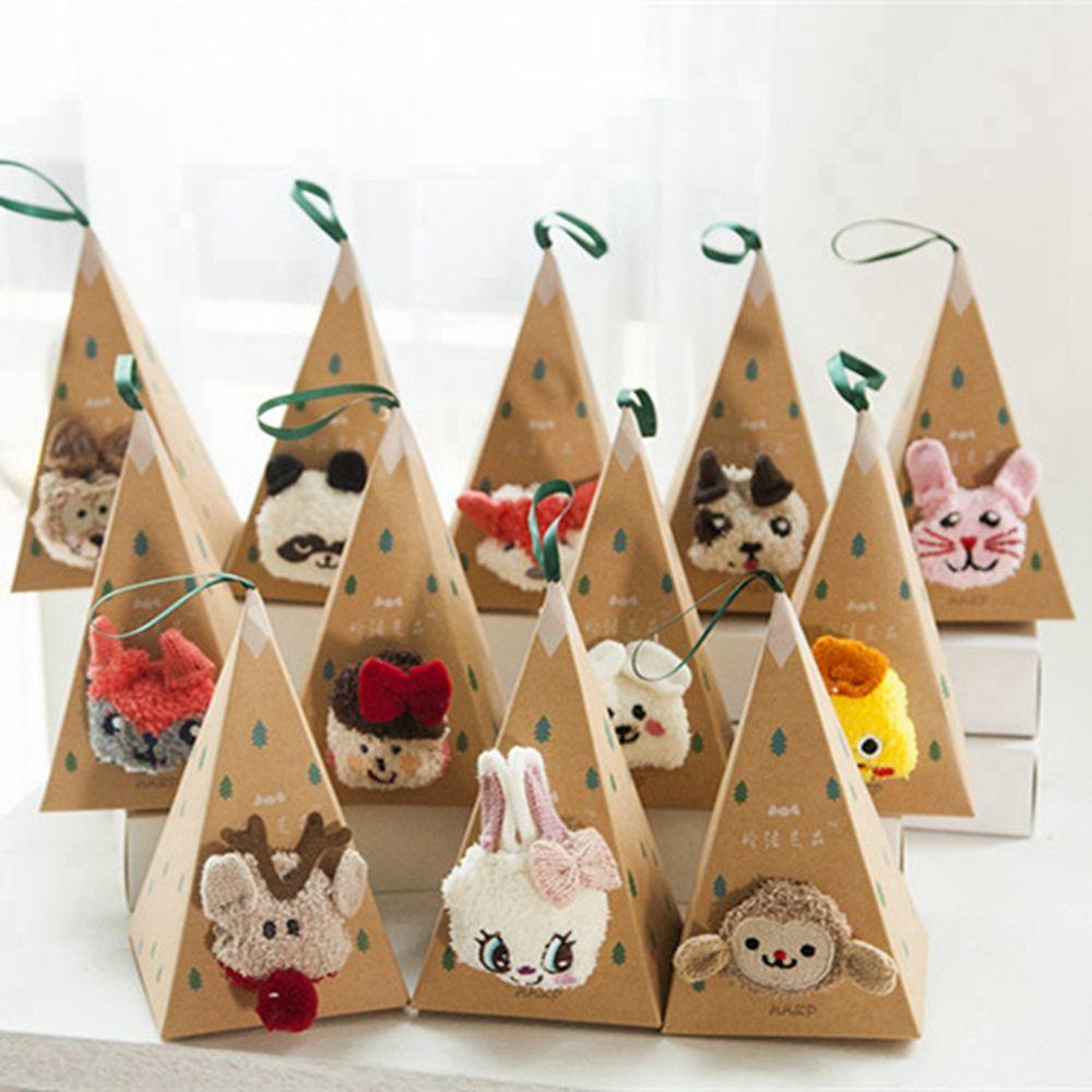 Soft with Tapered Box Cute  Hosiery Ankle Towel Winter Warm Animal Embroidery Floor Thicken Socks