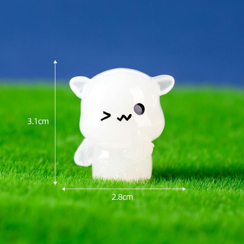 Micro-landscape Luminous Halloween Cute Ghost Devil Pumpkin Decorative Accessories Resin Small Ornaments