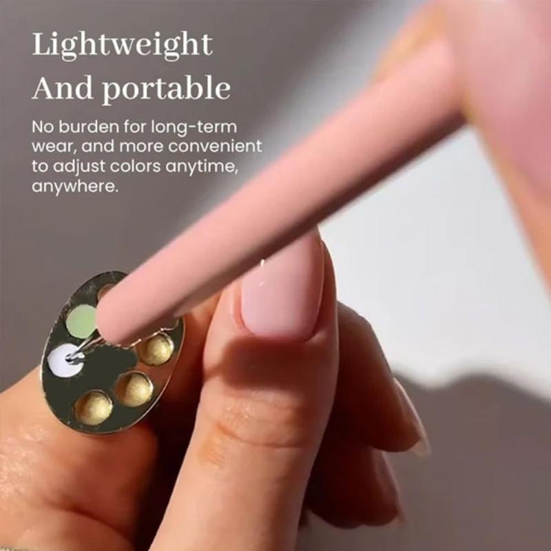 1/5 Pcs Nail Color Palette Nail Art Palette Fingertip Manicure Palette Ring Gel Polish Painting Plate for Salon Home Use